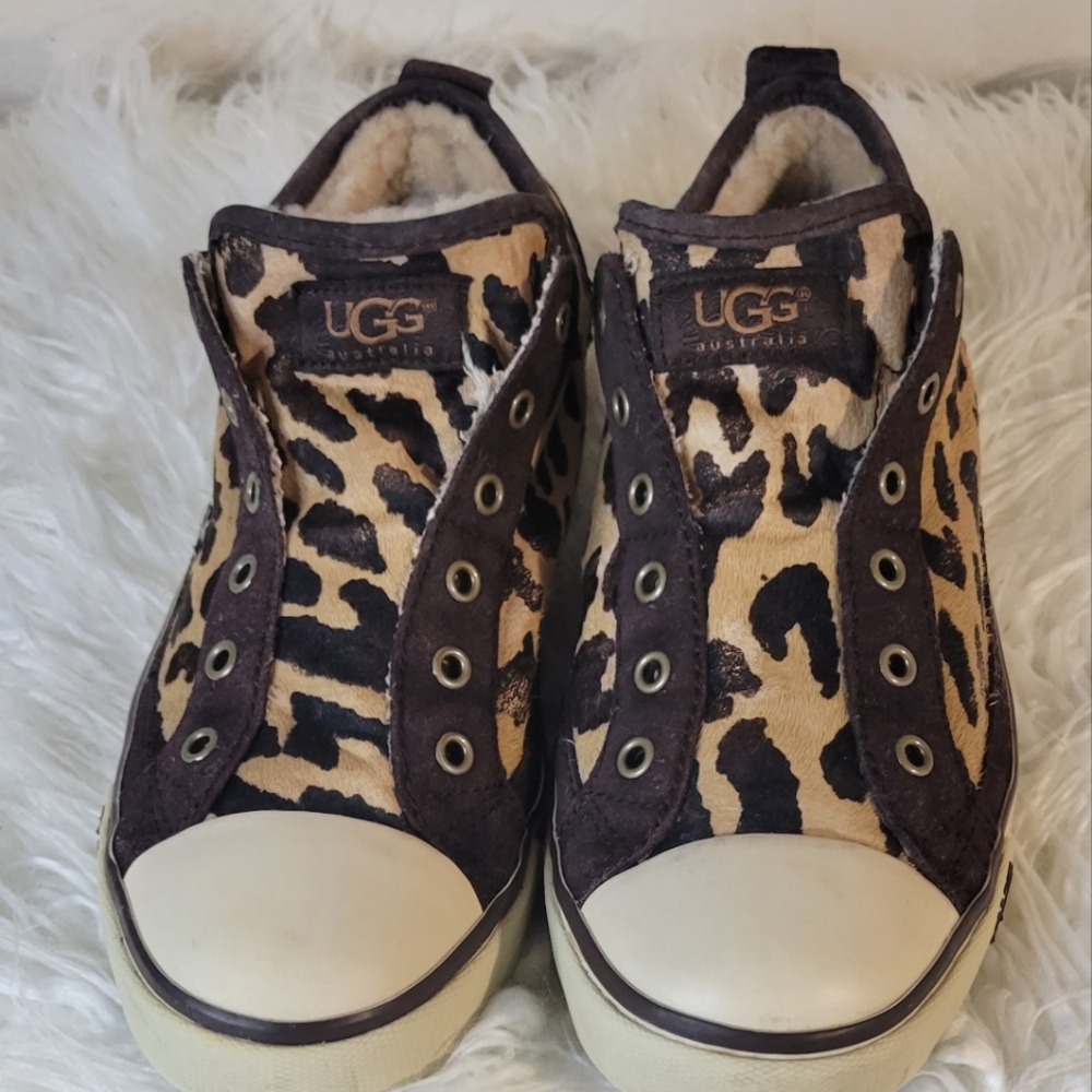 UGG Leopard Print Slip on Sneakers